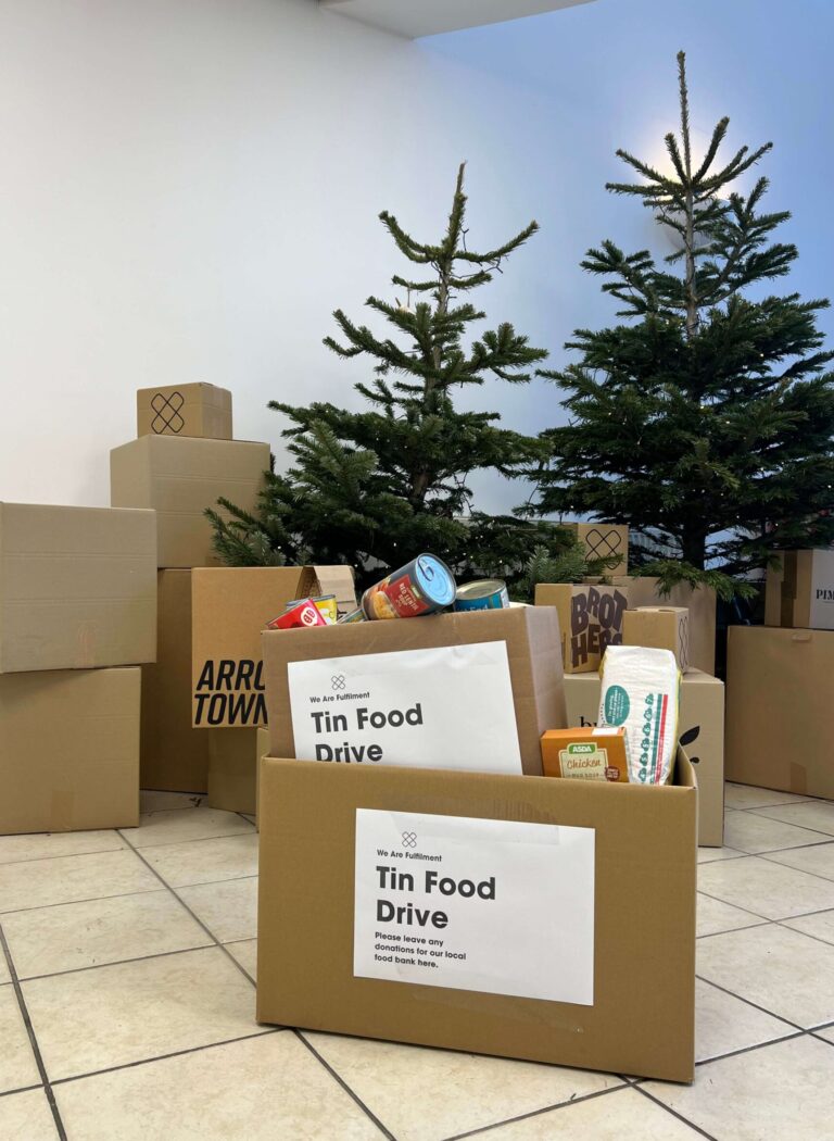 We Are Fulfilment, a fulfilment centre for ecommerce business based in the uk, donating to Alfreton House, food bank to support the community